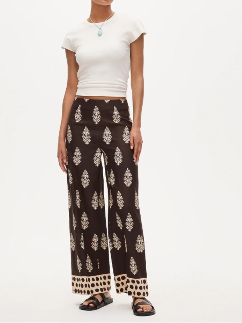 J crew Rori pant in cocoa block print